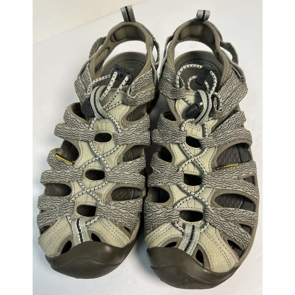 Keen Whisper Sport Hiking Waterproof Sandal-Women's 10 Beige/Gray-1018226